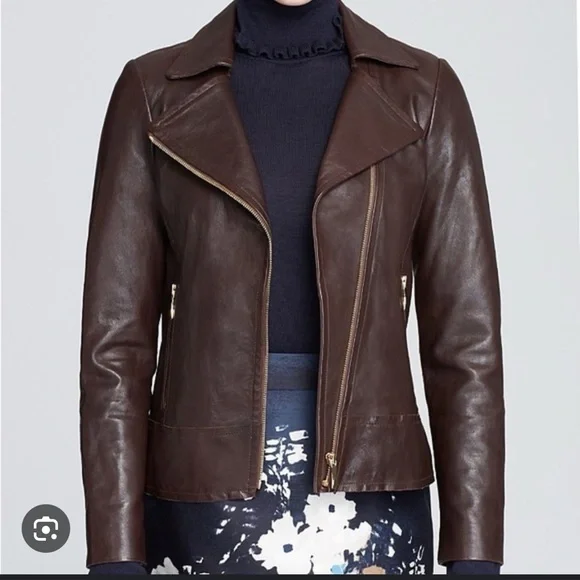 Kate Spade brown leather jacket